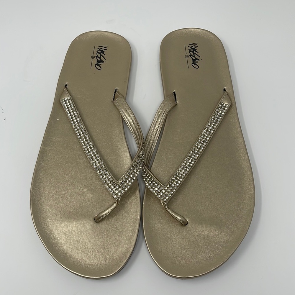 Mossimo Gold Jewel Thong Sandals